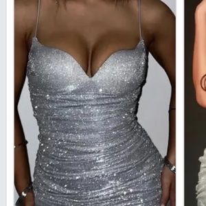 Baby boo silver body on dress size XS